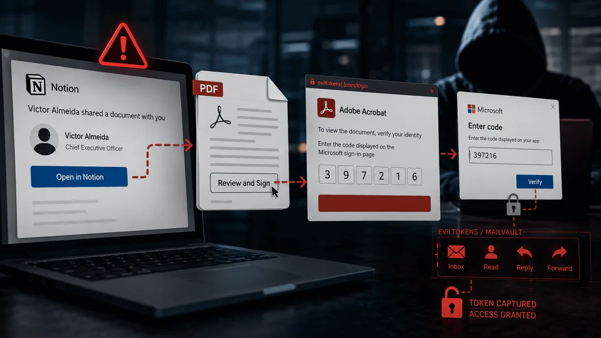 Criminosos usam contas do Notion e PDFs com links ocultos para roubar senhas