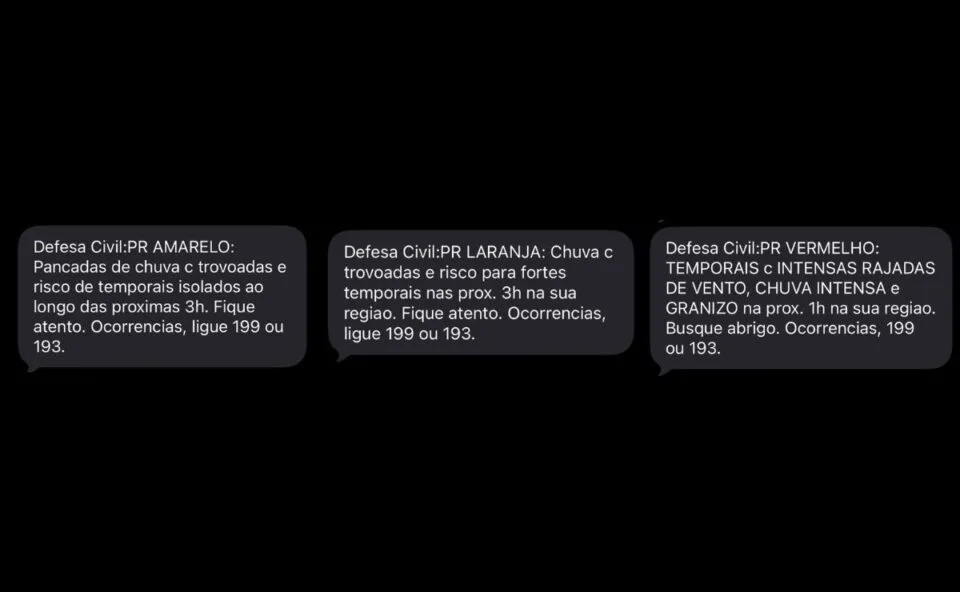 Alerta amarelo, laranja ou vermelho? Saiba o que cada nível da Defesa Civil do Paraná significa e como agir