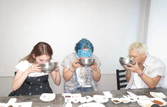 전소미, 대성·태양과 함께 평양냉면 신나게···차트 올킬끼리의 만남