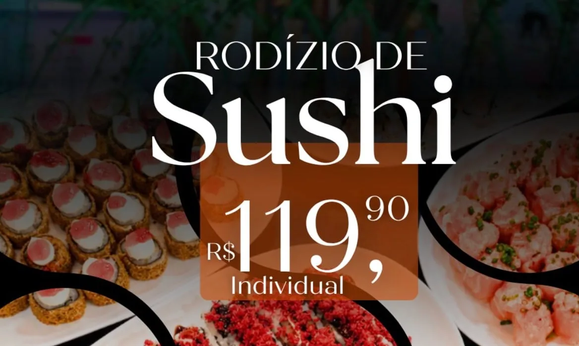 Paris Garden oferece rodízio de Sushi por R$ 119,90 aos domingos