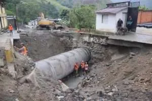 Rehabilitan vías con varios frentes de trabajo tras lluvias en Boconó