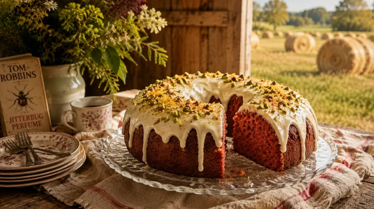 El rojo más inesperado: torta de remolacha, pistacho y naranja