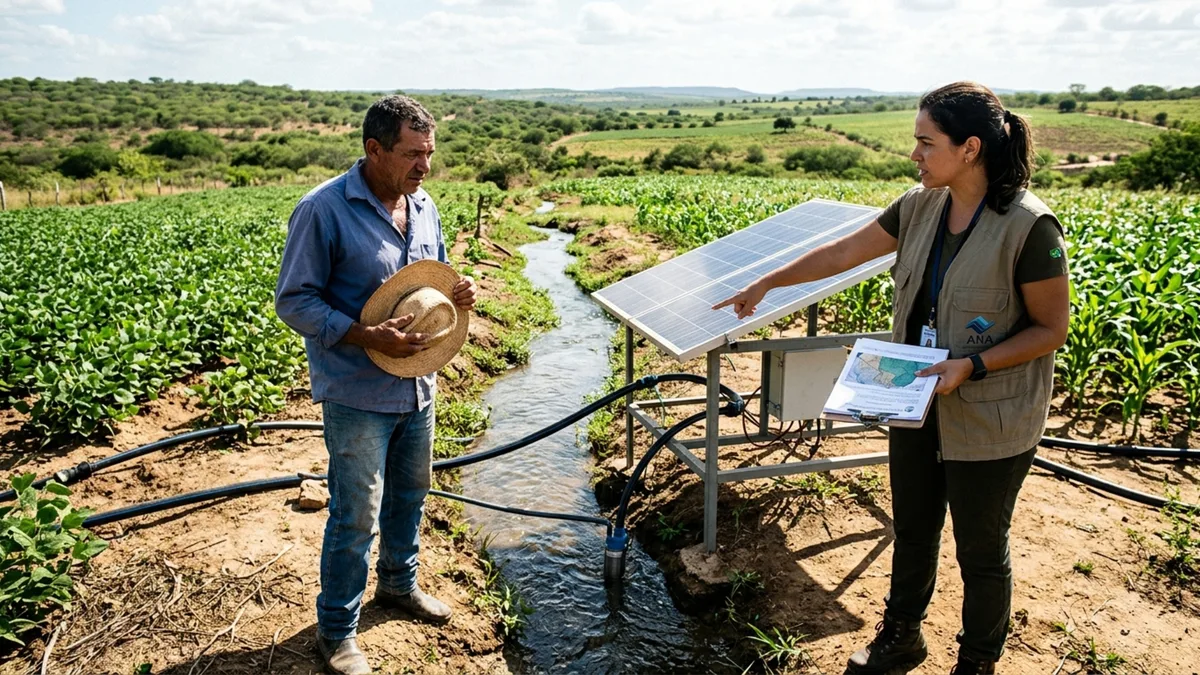 Agricultor instala bomba solar de R$ 46 mil para retirar água de córrego que atravessa a fazenda e fiscalização manda desligar todo o sistema