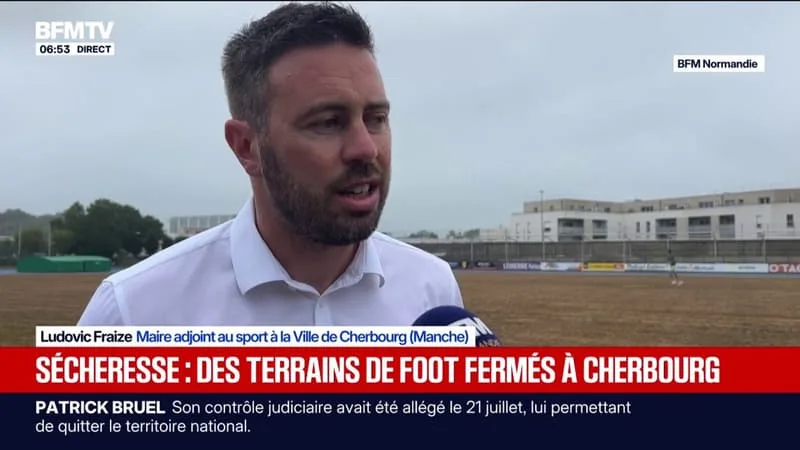 Cherbourg: des terrains de foot interdits d'accès en raison de la sécheresse