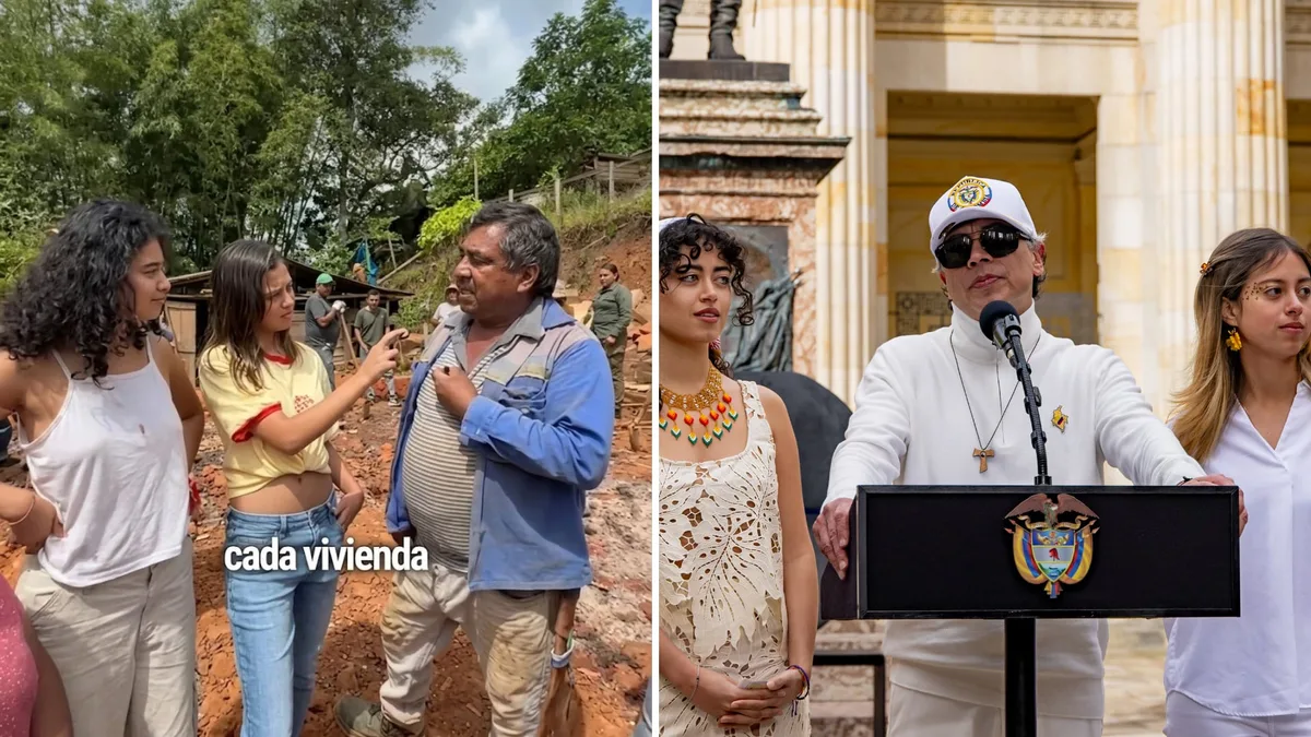 Sofía y Antonella Petro aparecen en zona afectada por el terremoto y surge polémica contradicción con su padre