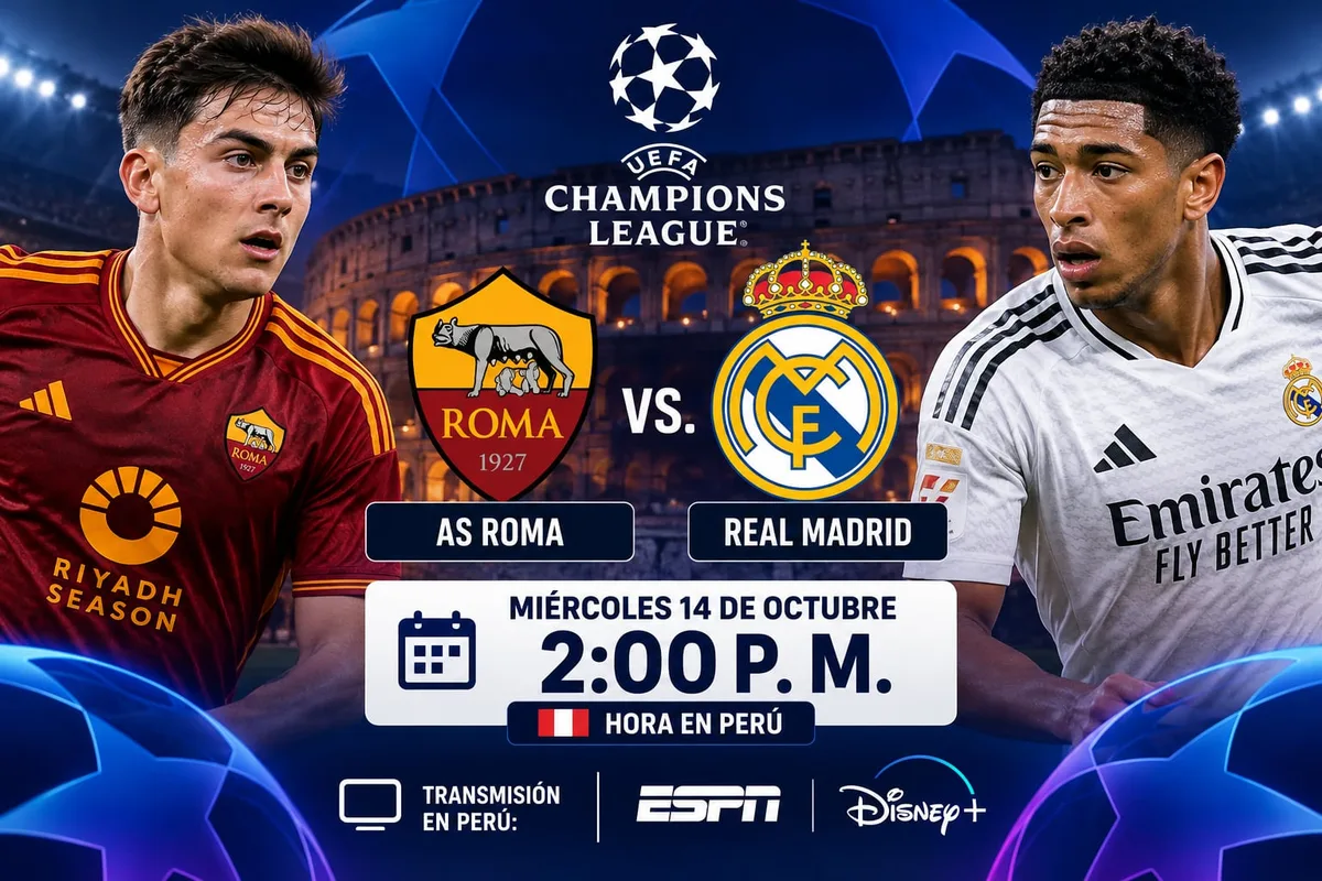 ¿A qué hora juega Real Madrid vs. Roma HOY? Horario y canal TV en Perú para partido por la Champions League