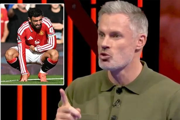 Jamie Carragher sticks the boot in on Bruno Fernandes over 'disappointing' antics in Man City loss