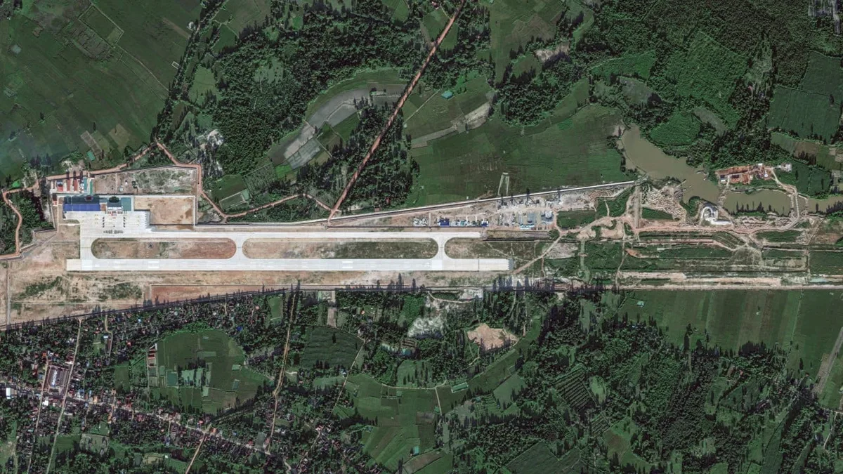 Are Chinese military aircraft already using a new joint air facility in Laos?