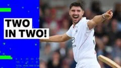 Tongue takes back-to-back wickets but misses out on hat-trick
