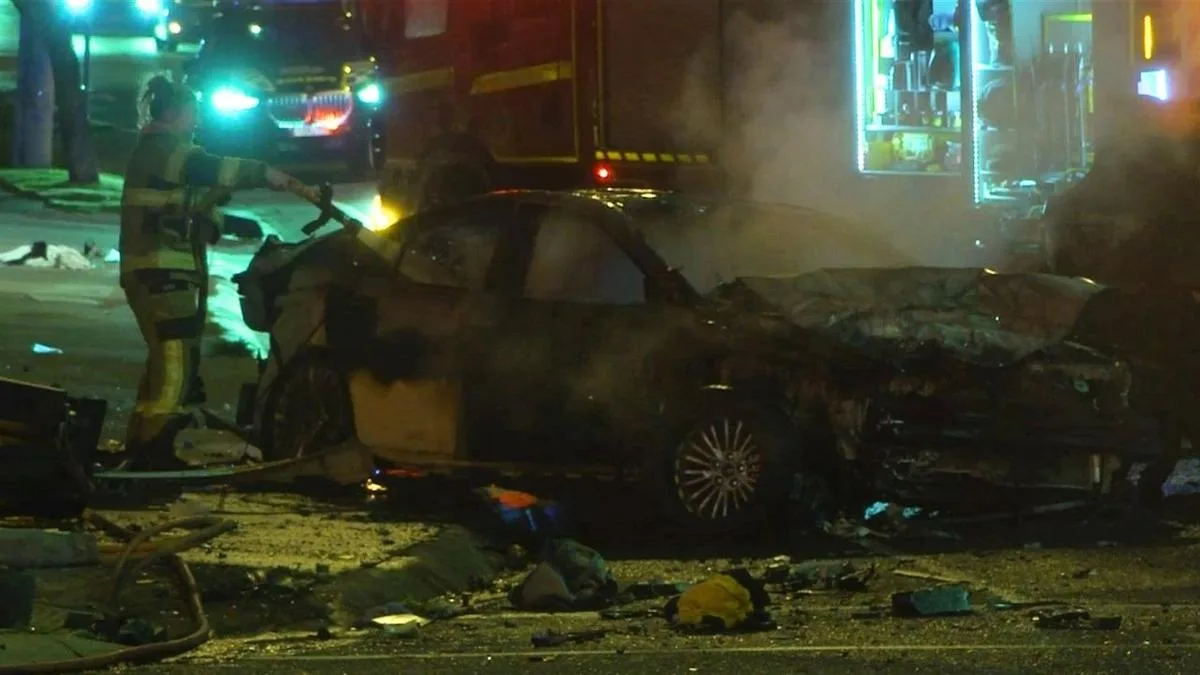 Melbourne crash victim hospitalised under police guard fighting for life
