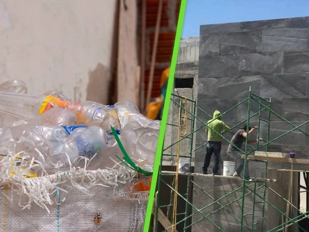 Este mexicano convierte plástico desechado en paredes y techos: ya construyó más de 500 habitaciones