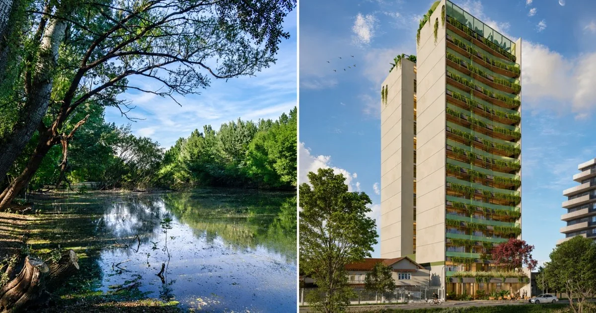 Un barrio a orillas del río Limay fue la inspiración para una torre de 15 pisos en Neuquén capital