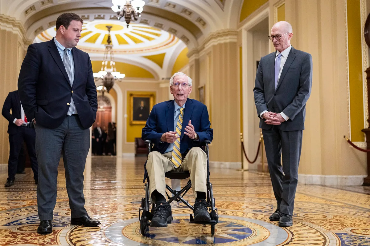 Mitch McConnell returns to the Senate after three-month absence