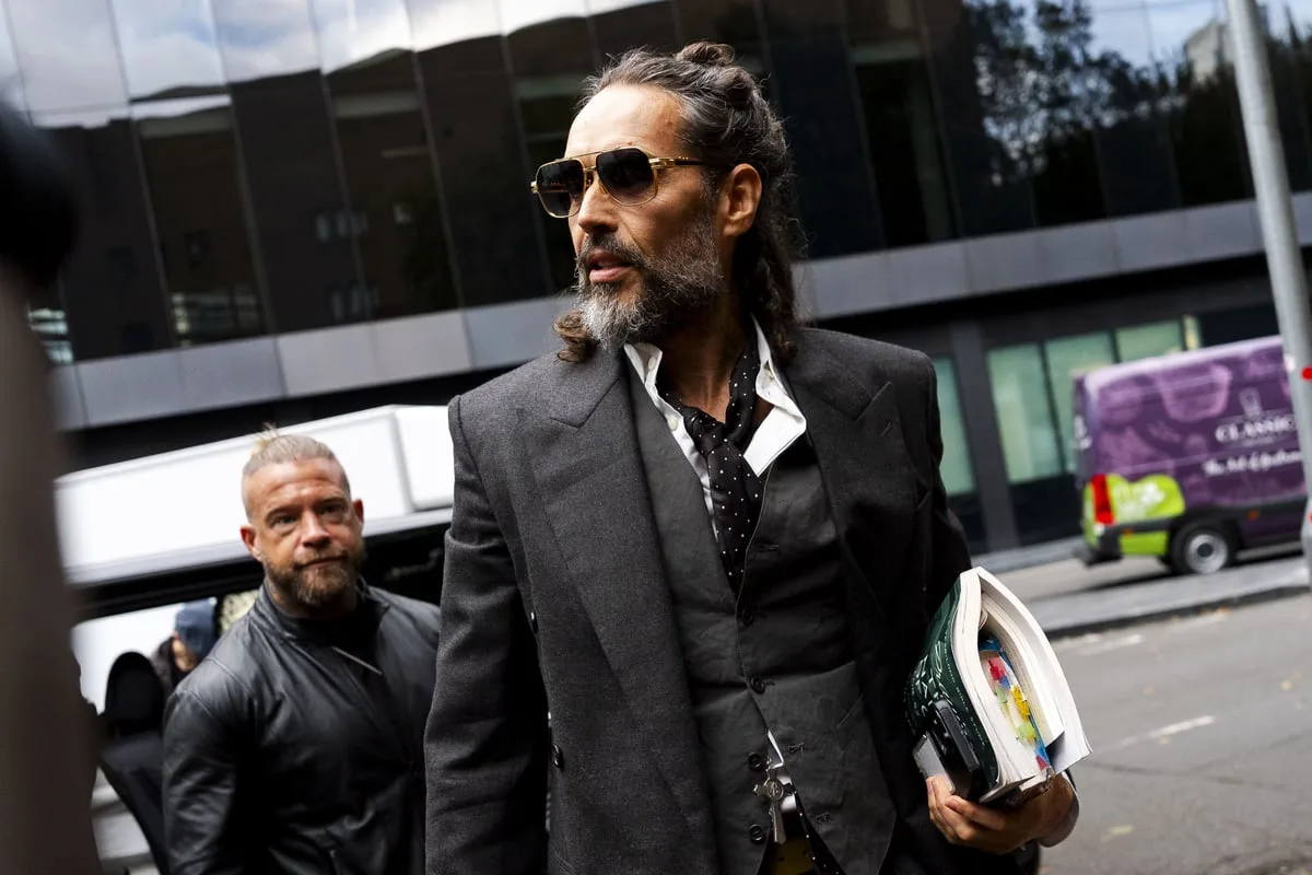 Russell Brand accuser 'feared she was pregnant after Labour conference attack', trial hears