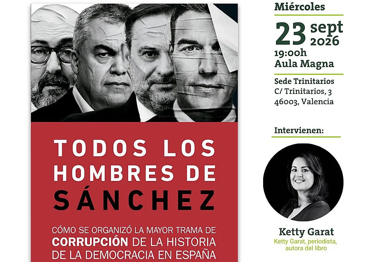 Ketty Garat presenta 'Todos los hombres de Sánchez' en Valencia el 23 de septiembre