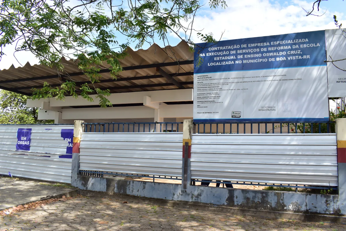 MPRR fiscaliza obra da Escola Oswaldo Cruz e empresa prevê conclusão até novembro