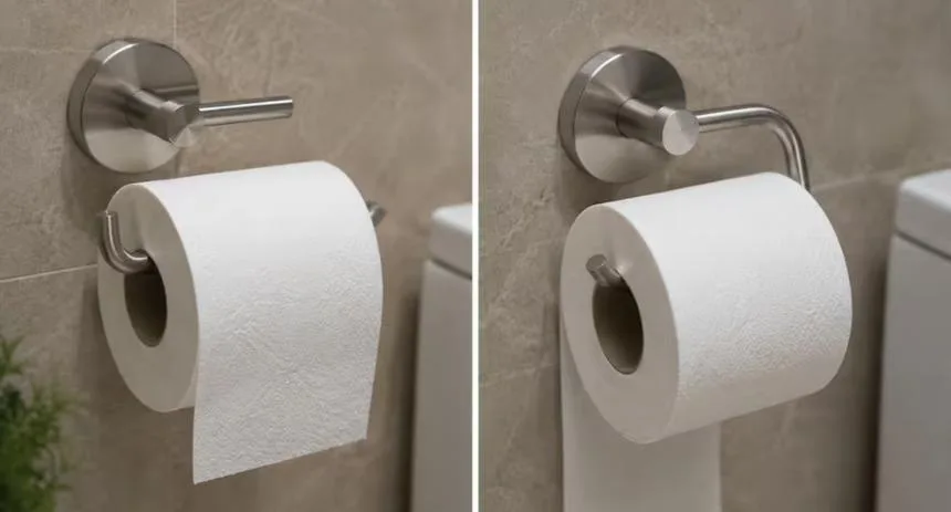 ¿Lo has estado haciendo mal? Revelaron la forma correcta de colocar el papel higiénico en el baño