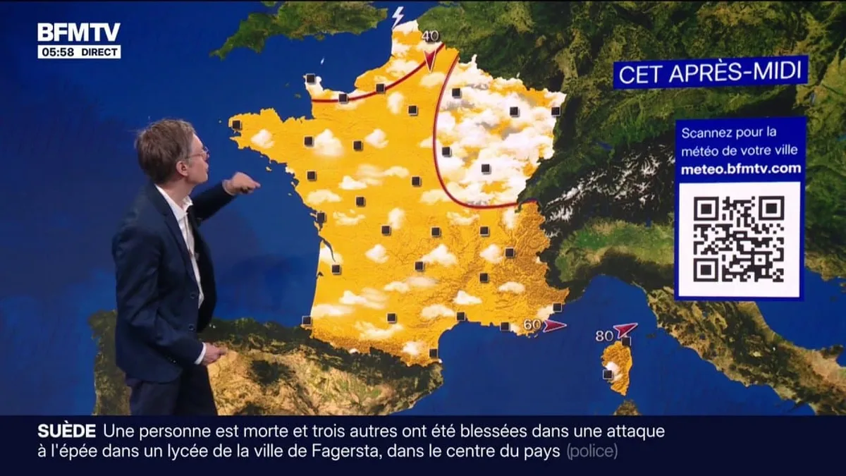 Quelques averses attendues dans le nord, les températures reviennent à la normale: la météo de ce samedi 22 août