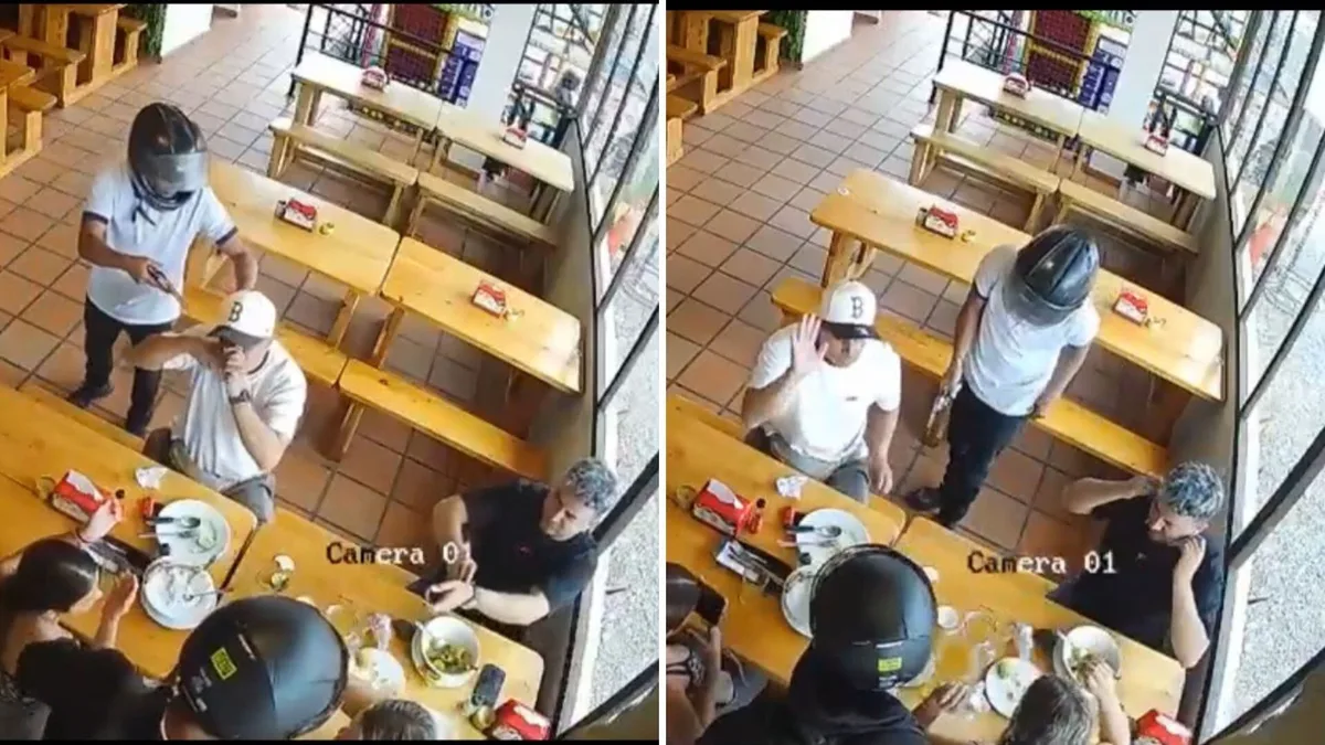 En video quedó violento atraco con armas de fuego en un restaurante en la autopista Medellín - Bogotá: el gobernador de Antioquia ofreció millonaria recompensa