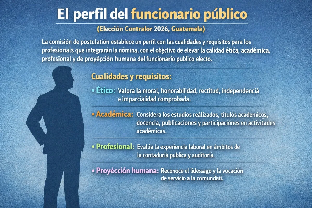 La comisión de postulación aprueba el perfil del contralor general para el período 2026-2030 y prohíbe afiliación política