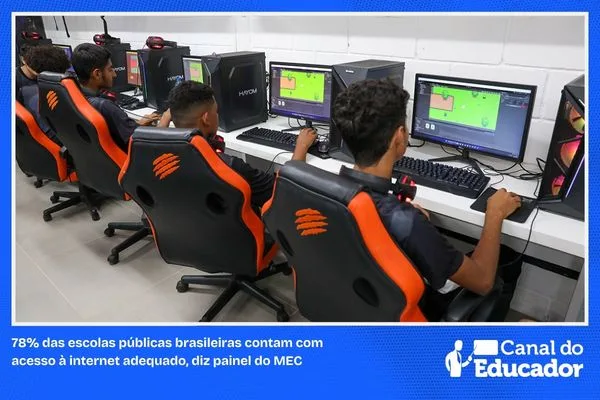 78% das escolas públicas no Brasil têm acesso adequado à internet, diz MEC