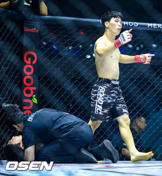 [사진]윤민국, TKO 승리