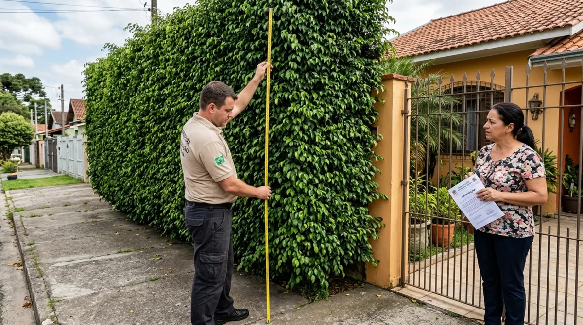 Morador coloca cerca viva na frente da casa para ganhar privacidade e descobre qual altura a prefeitura permite antes de exigir a poda