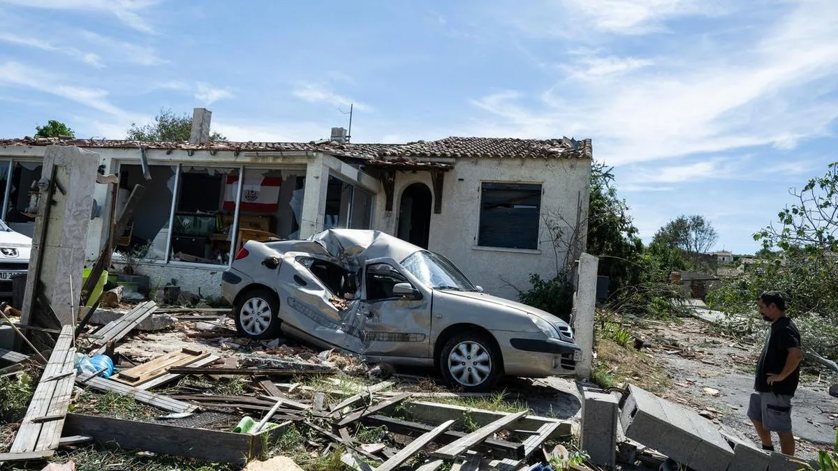 Dozens injured as tornado tears through French village