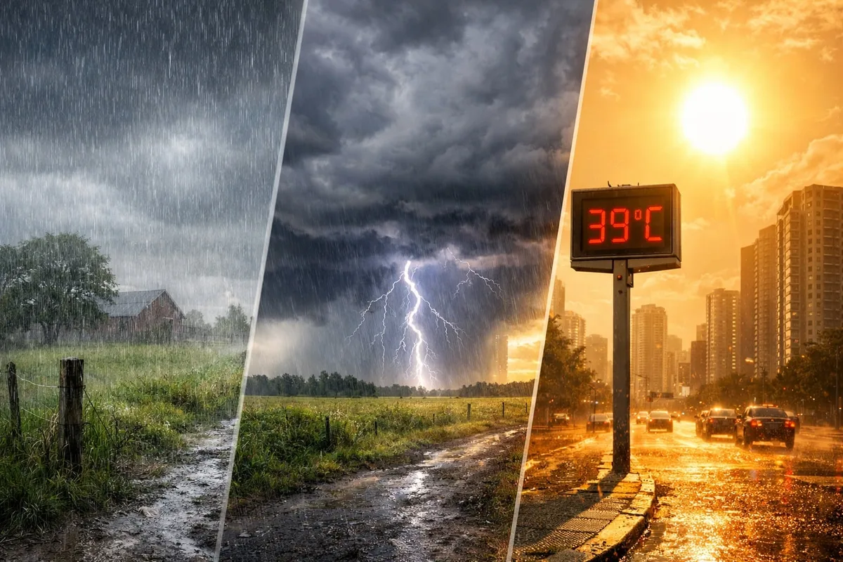 Frente fria, chuva forte e veranico mudam o tempo em regiões do país