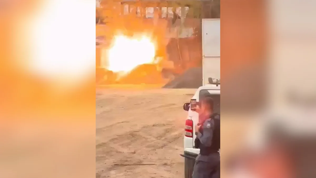 Esquadrão antibombas detona explosivos encontrados no Parque de Exposições de Aracruz