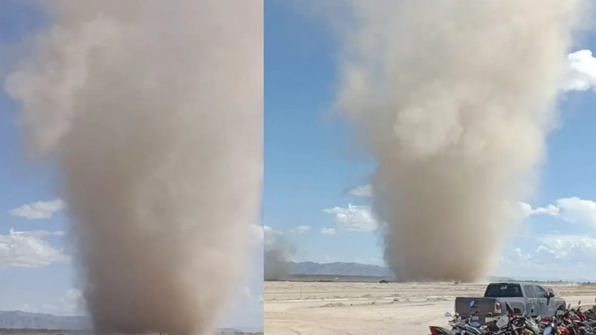 Causa temor gigantesco remolino (que parecía tornado) en San Pedro de las Colonias