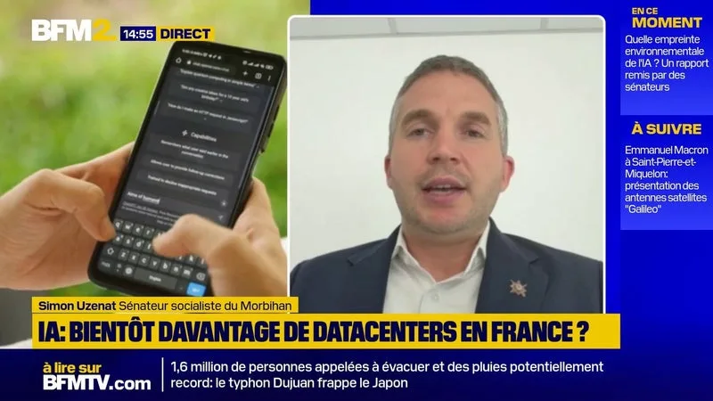 Construction de datacenters en France: "Il faut de l'exemplarité dans la conduite des projets", déclare Simon Uzenat, sénateur socialiste du Morbihan
