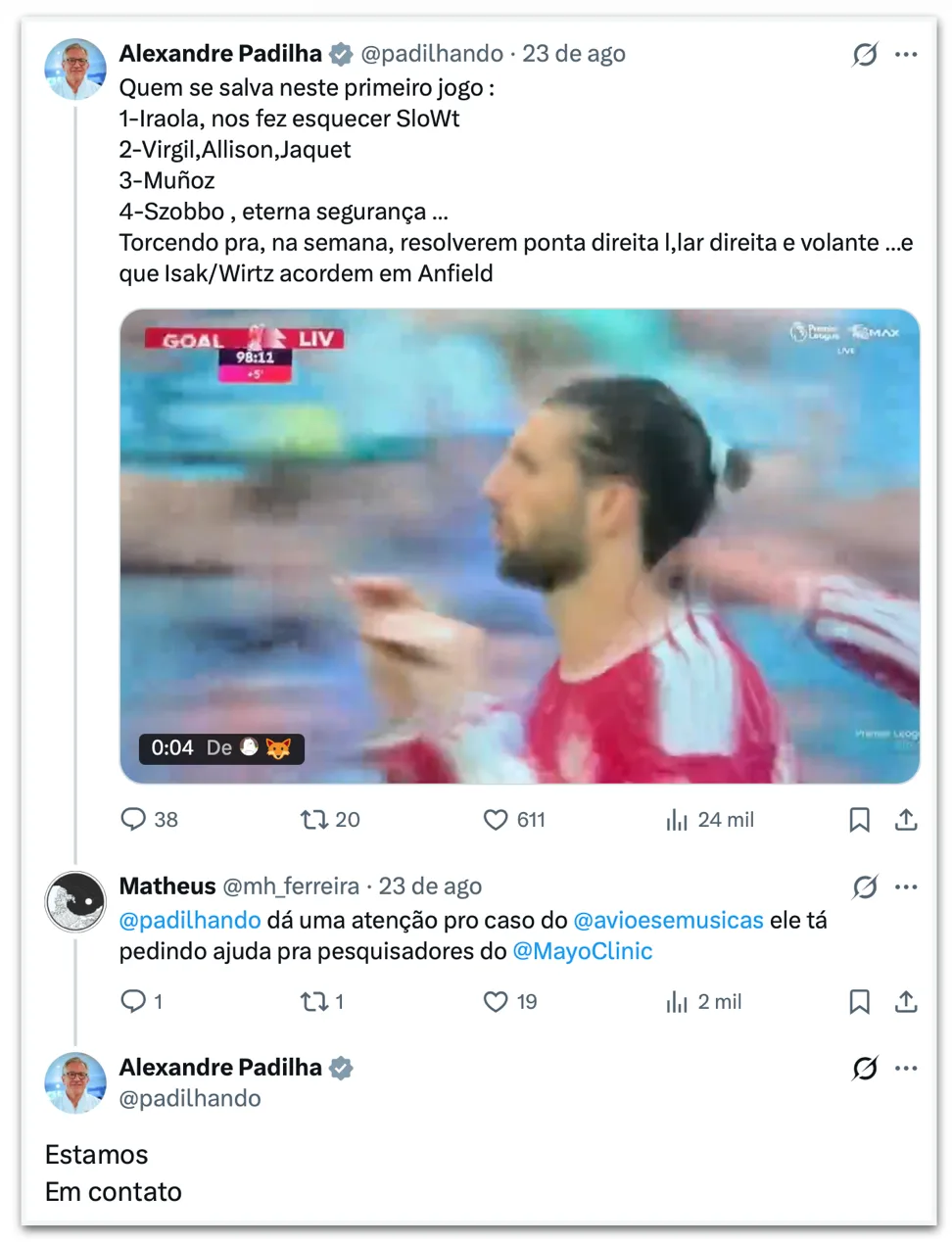 Saúde busca centros no exterior para tentar ajudar Lito Sousa