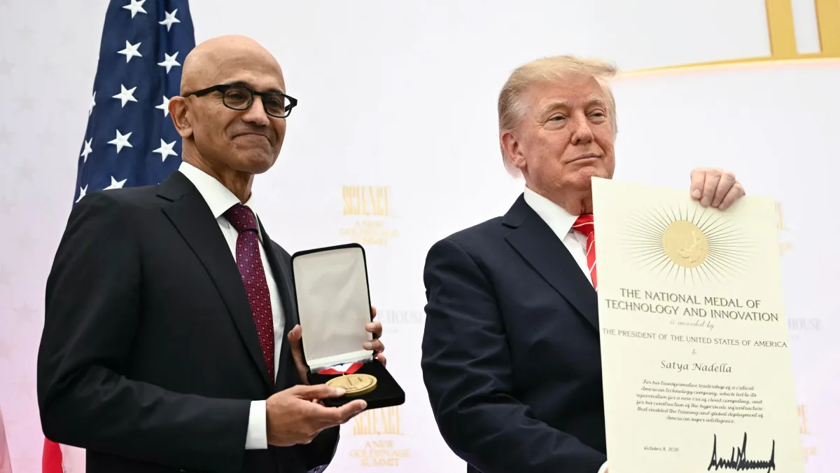 Microsoft: Eine Medaille von Trump und Tadel von Vance