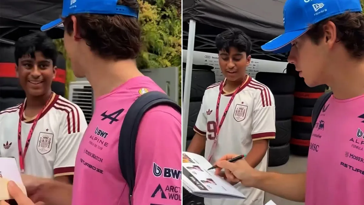 “Esa camiseta está mal”: el inesperado cruce de Franco Colapinto con un fan en la previa al GP de Singapur de F1