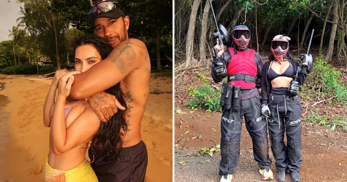 Lewis Hamilton posta fotos em momento de romance com Kim Kardashian