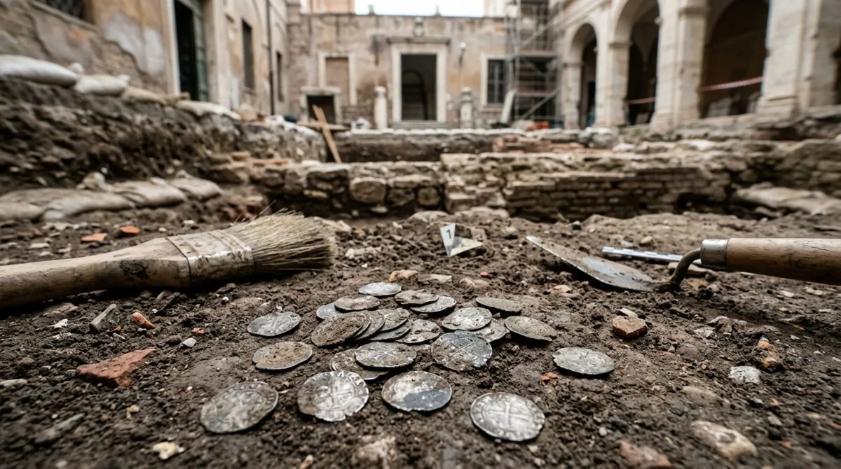 Vinte moedas apareceram no antigo bairro inglês de Roma e sugerem que estrangeiros recebiam um tratamento financeiro especial do papa