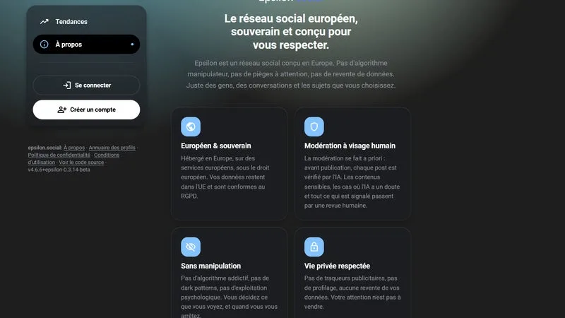 "Les réseaux sociaux devraient servir les gens, pas les exploiter": Epsilon promet un réseau social européen souverain et sans algorithme "manipulateur", il sera lancé le 28 septembre