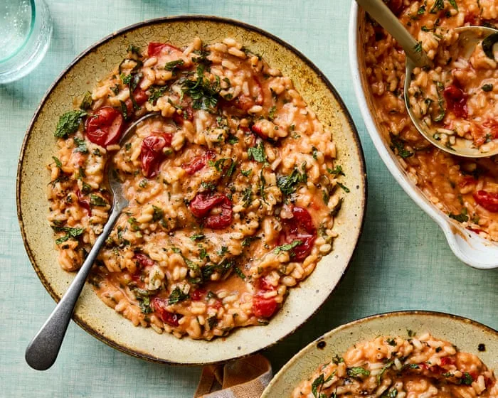 Jammy tomato risotto and amaretto roast peaches: Toklas chef Chris Shaw’s simple summer recipes