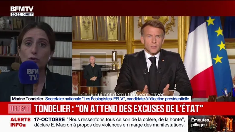 "La gauche a toujours soutenu la fonction publique", déclare Marine Tondelier, candidate Les Écologistes à la présidentielle