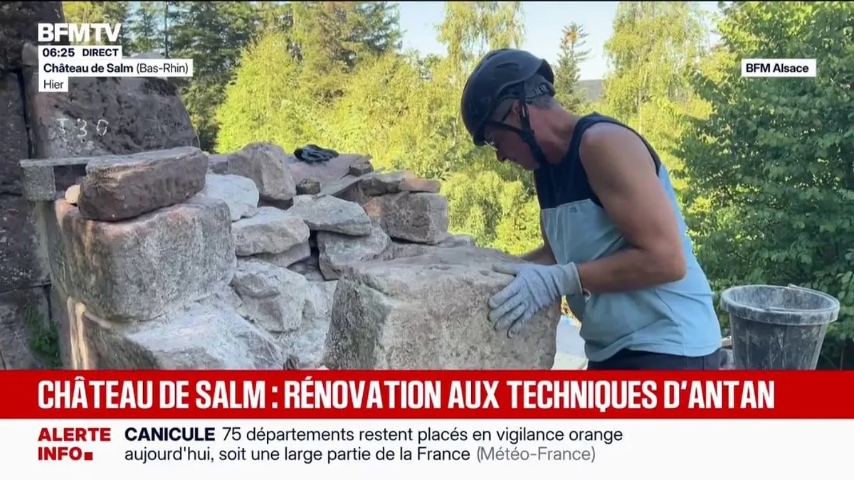 Alsace: le château de Salm, datant de 1205, rénové avec les techniques de l’époque