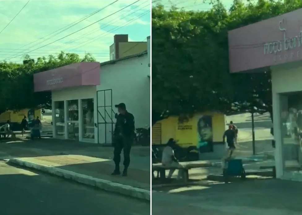 Quatro criminosos assaltam vidraçaria e fogem correndo da polícia em Cruzeiro do Sul