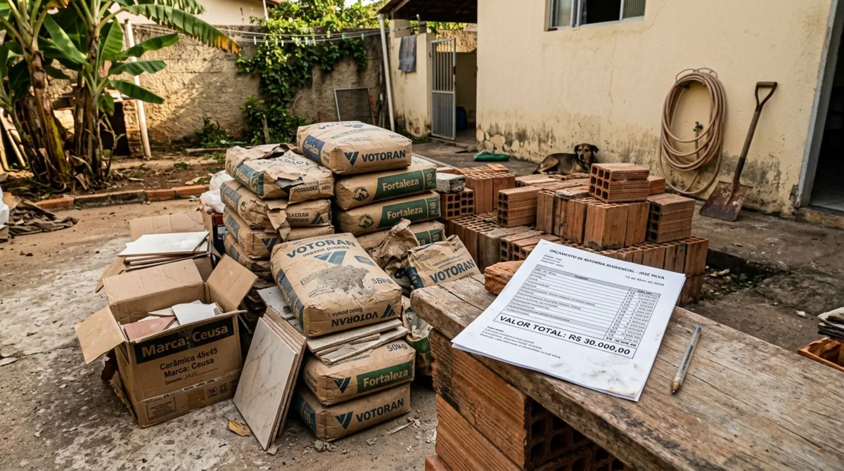 Homem contrata pedreiro para realizar construção de casa pequena, profissional passa o orçamento avaliado em R$ 30 mil, após finalizado, morador percebe que grande parte dos materiais não foi utilizada e decide questionar o pedreiro