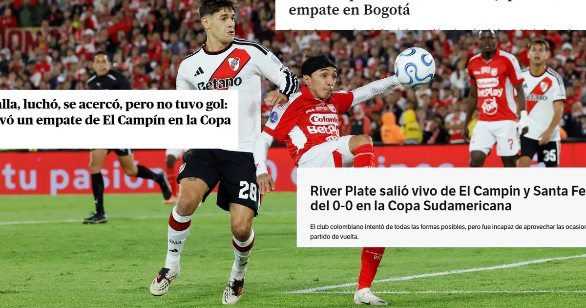"Salió vivo" y "no propuso casi nada": la reacción de los medios de Colombia tras el empate de River en la Sudamericana