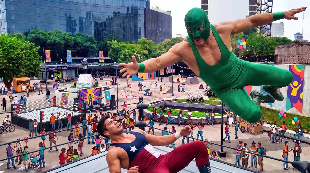 La Glorieta de Insurgentes vivirá una intensa jornada de lucha libre gratis durante los festejos patrios
