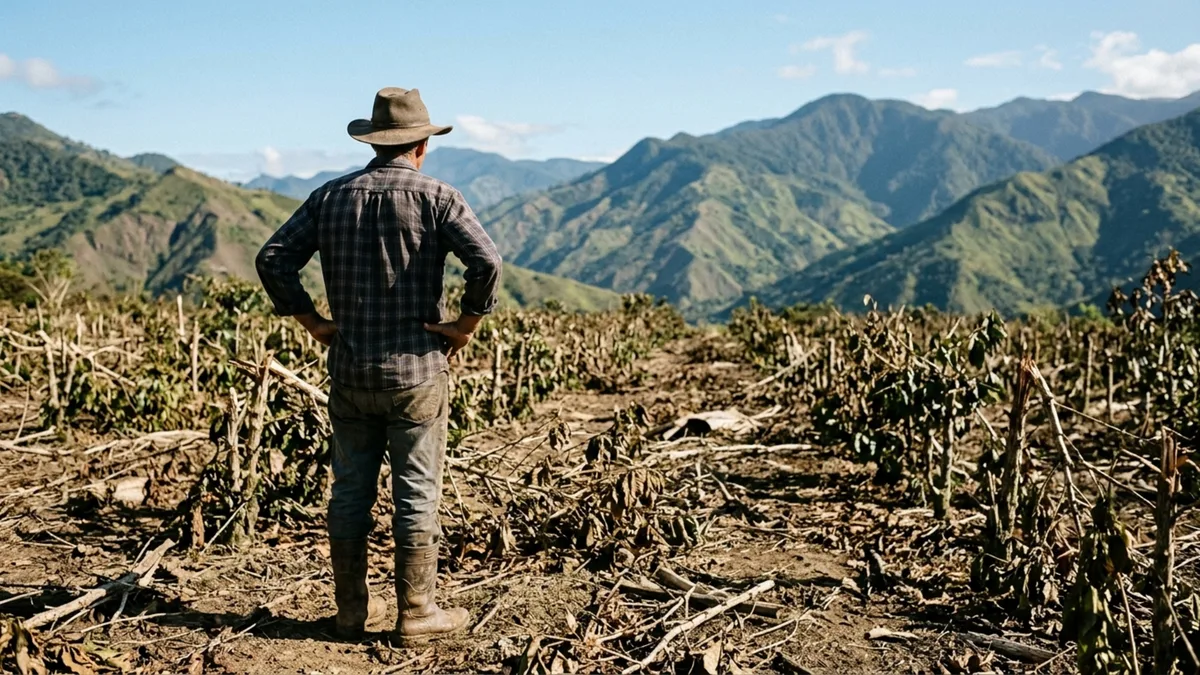 Agricultor planta 8 mil pés de café e meses depois gado do vizinho rompe a cerca e destrói quase três hectares da nova lavoura