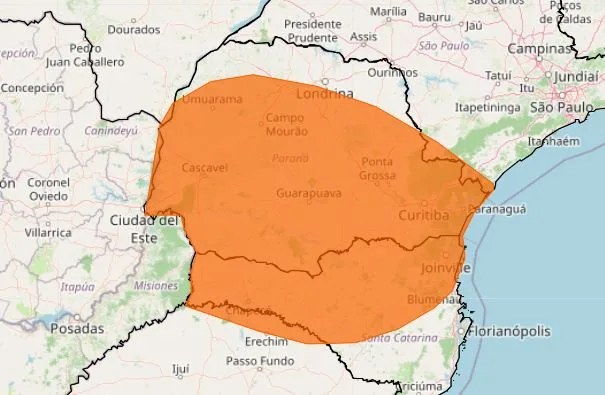 Paraná tem novo alerta para tempestades; veja quando o sol volta