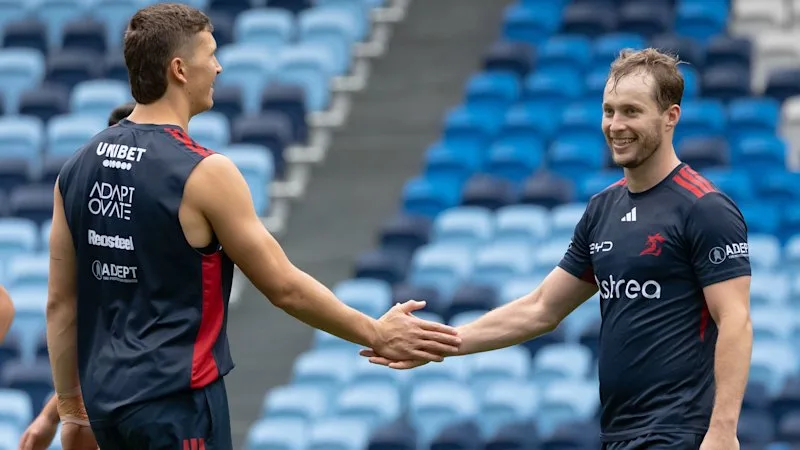 ‘Are we allowed hit this bloke?’ Sam Walker trains with Roosters as 4000 fans watch Dolphins