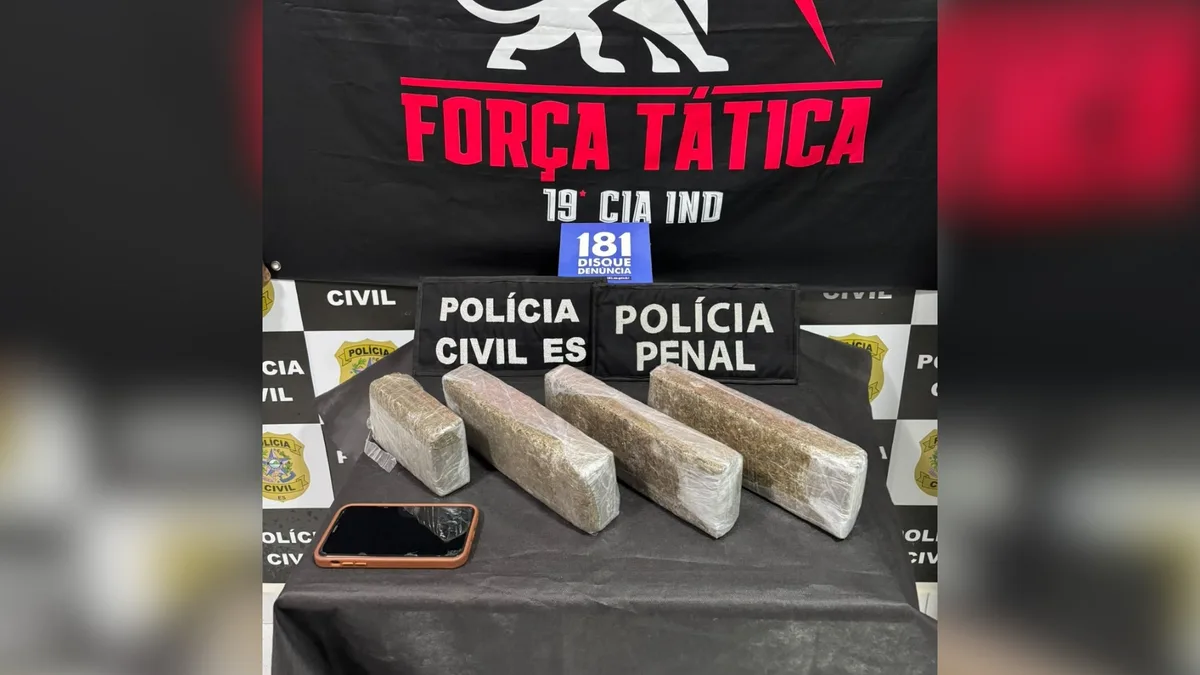 Suspeito é preso com mais de 3 kg de maconha em Montanha