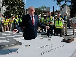 Prestigeprojekt in Washington: Trump feiert neuen Hubschrauber-Landeplatz am Weißen Haus
